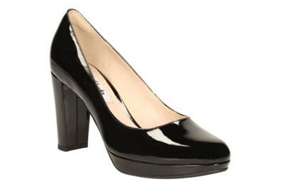 Clarks Black patent 'Kendra Sienna' high court shoes